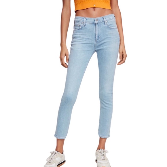 Citizens of Humanity CoH Rocket Crop High Rise Skinny Light Denim Size 28 - Picture 1 of 11